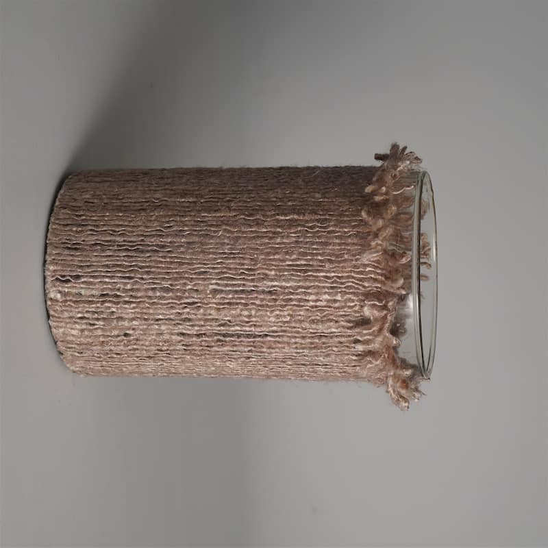 Glass Textured Votive Candle Holder - 10" - Brown