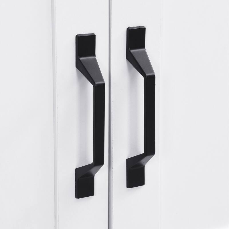 79 Inch Modern Hall Tree with 6 Cabinets Bench and Adjustable Shelf