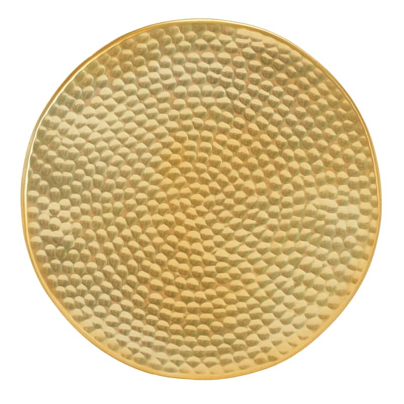 SAFAVIEH Fran 22-inch Hammered Antique Brass End Table - 12" x 12" x 22" - 12Wx12Dx22H