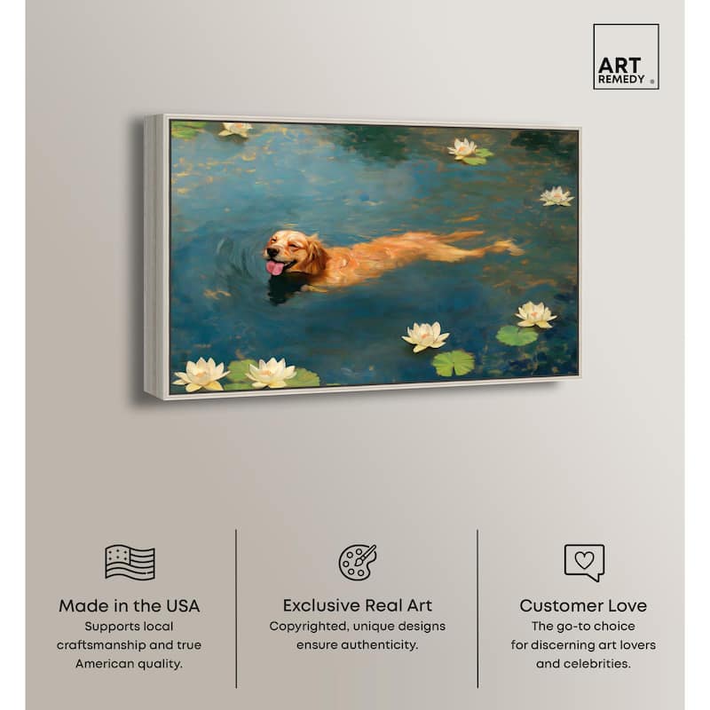 Pond Pup II Canvas by Art Remedy