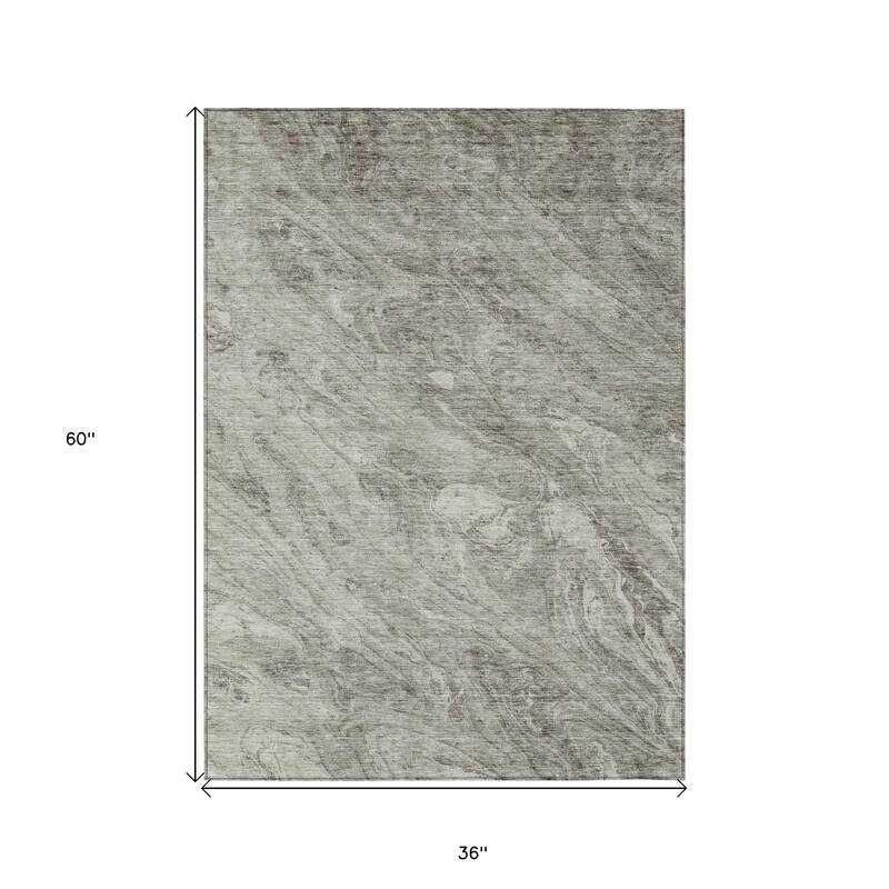 HomeRoots Abstract Transitional Rectangle Outdoor Rug
