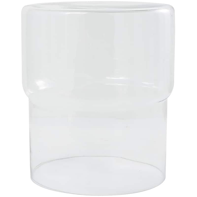 Clear Glass Modern Accent Table