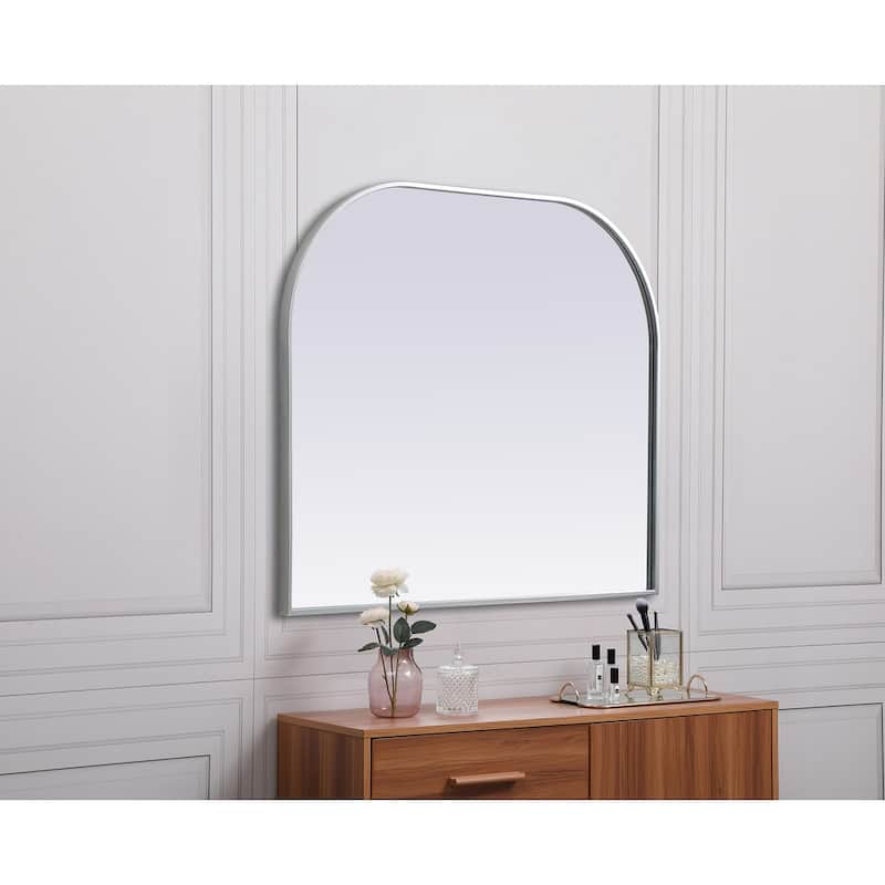 Indigo Home Metal Frame Arch Mirror 36x30 Inch