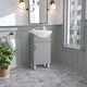 preview thumbnail 12 of 23, 18-inch mini bathroom cabinet with ceramic sink