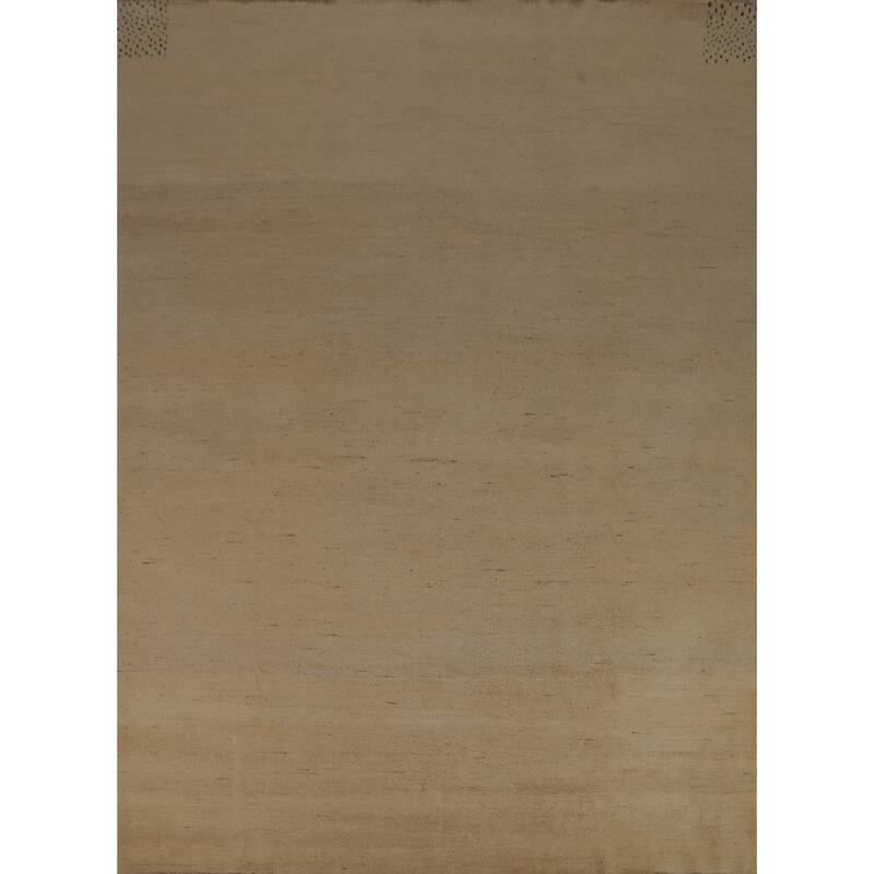 Solid Gabbeh Oriental Area Rug Handmade Wool Carpet - 8'2" x 9'11"