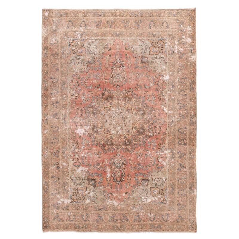 ECARPETGALLERY Hand-knotted Antalya Vintage Dark Copper Wool Rug - 6'5 x 9'4