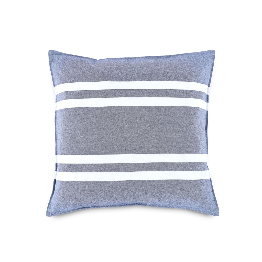 Southern Tide Sailor Stripe Square Navy Decorative Pillow
