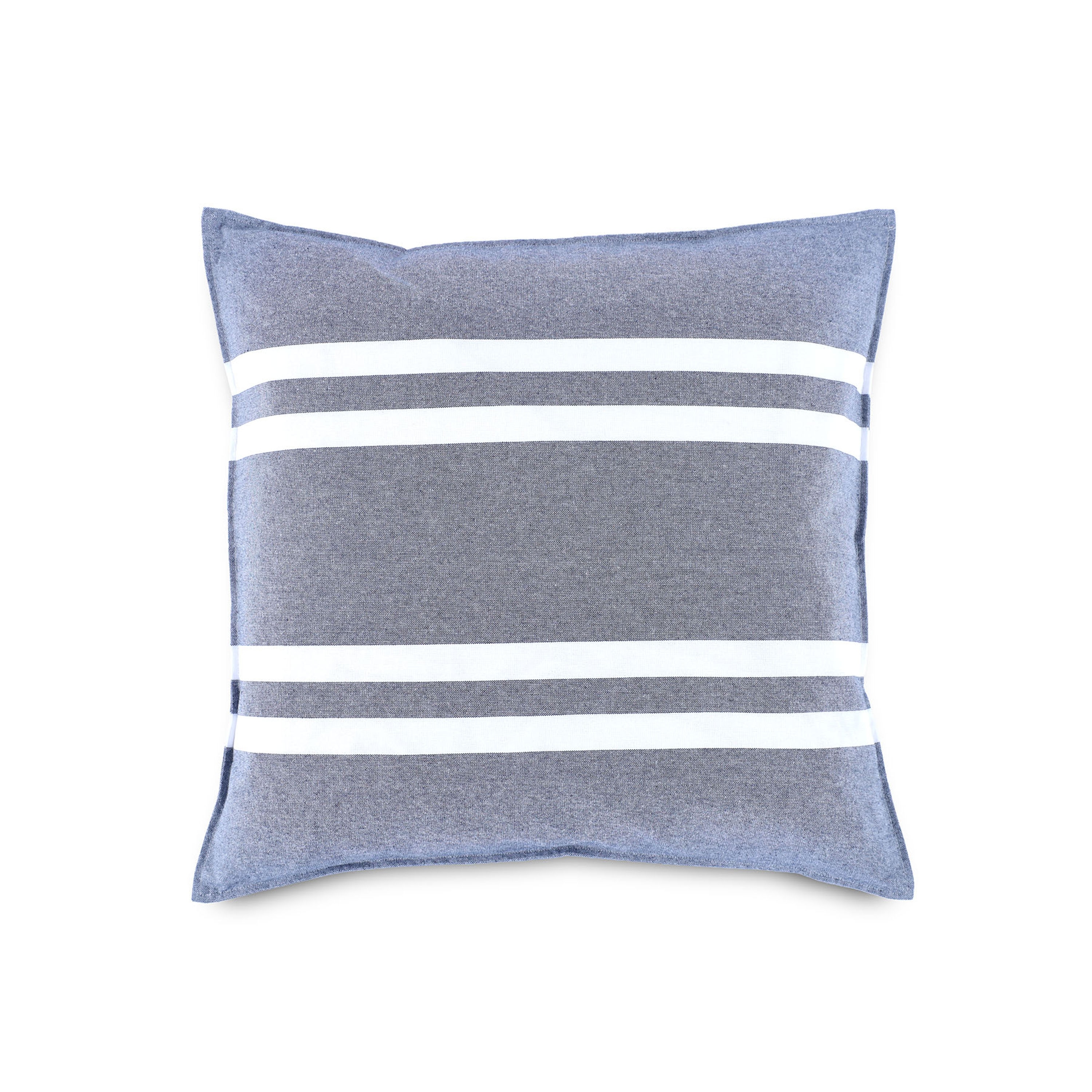 Southern Tide Sailor Stripe Square Navy Decorative Pillow