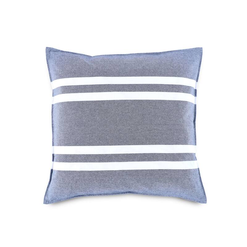 Southern Tide Sailor Stripe Square Navy Decorative Pillow - Standard