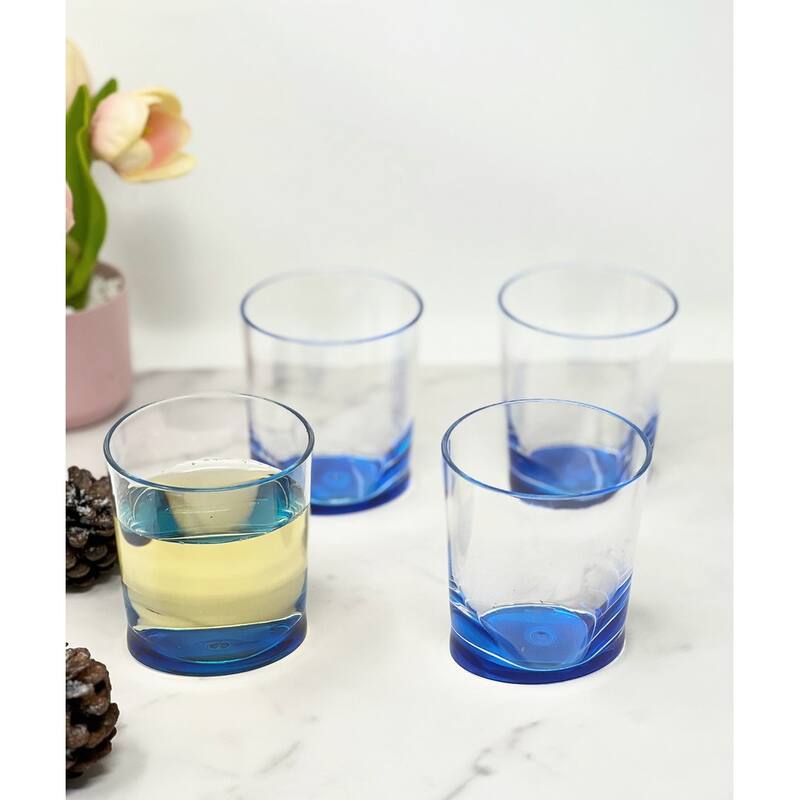 Oval Halo Acrylic Glasses Drinking Set of 4