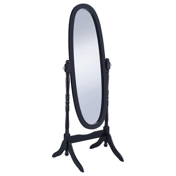 slide 2 of 23, Foyet Wood Adjustable Full Length Cheval Mirror Black