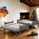 preview thumbnail 22 of 25, Wooden Versatile Twin over Full Bunk Bed with Built-in Ladder,Kids Bed Design