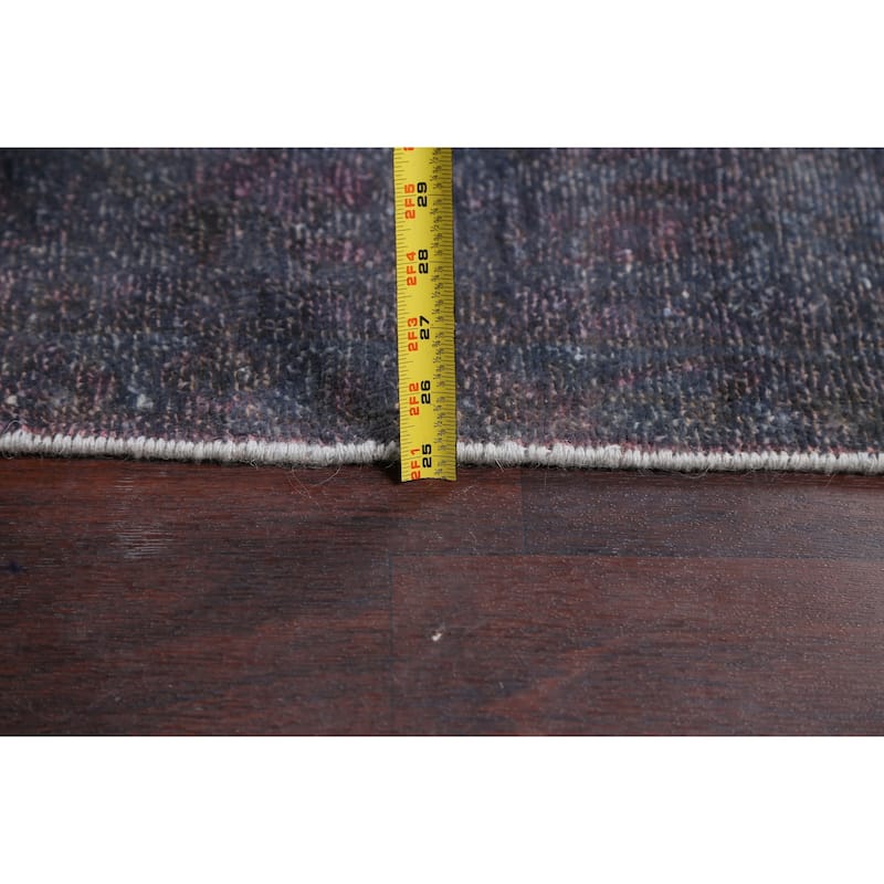 Over-Dye Distressed Mashad Persian Area Rug Wool Hand-knotted - 7'5" x 9'6"