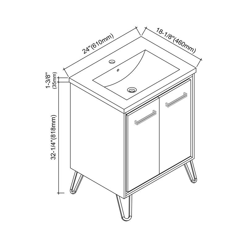 Mitchell 24" Single Bathroom Vanity Set