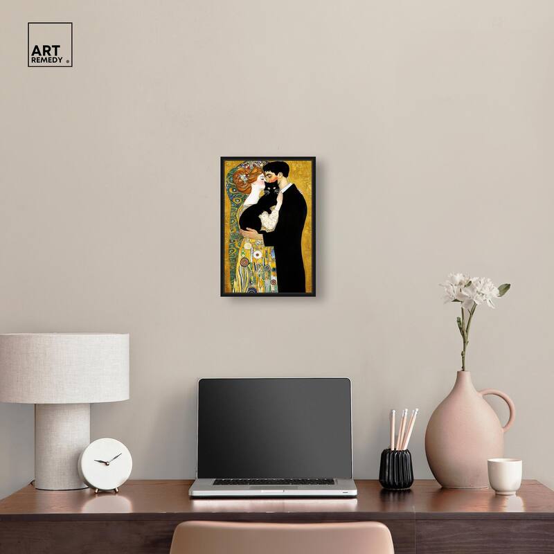 Kiss with Cat Canvas by Art Remedy