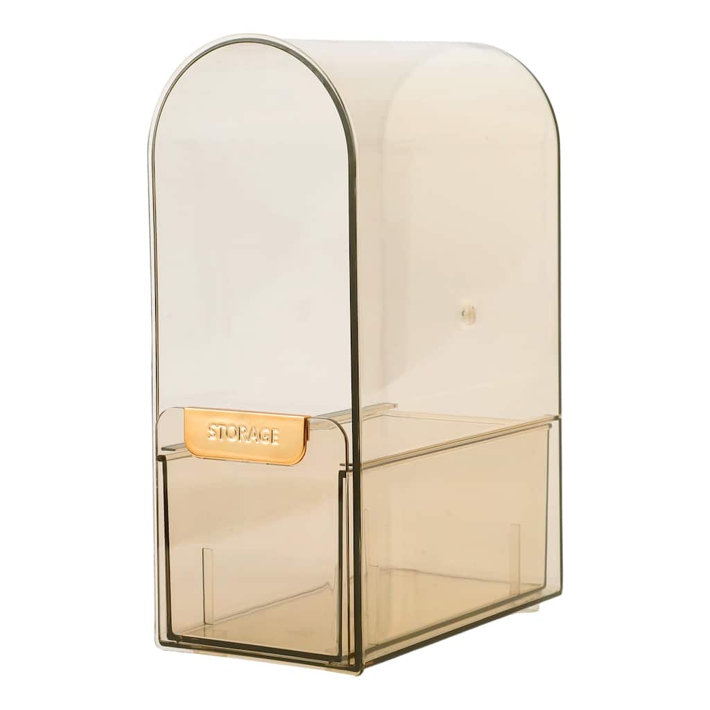 Makeup Organizer Dust-proof Makeup Organizer for Vanity Holder for Lotions Brown - 6.69"x3.94"x9.84"