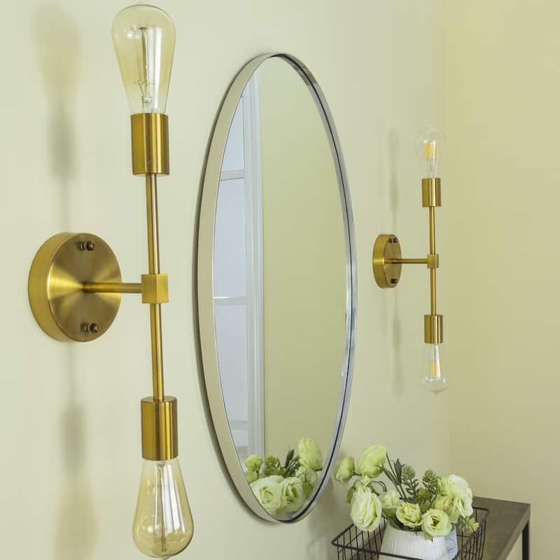 TEHOME Javell Oval Metal Wall Mirror