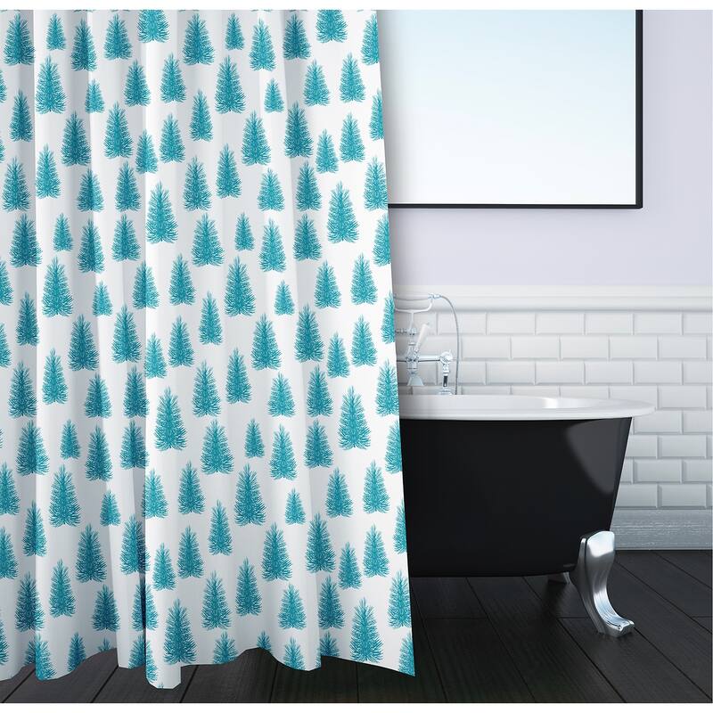 Christmas Trees Pattern Shower Curtain