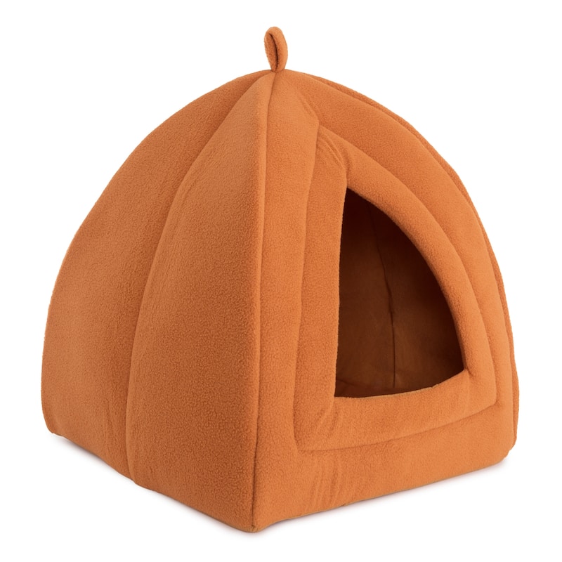 Petmaker Cozy Kitty House Cave Plush Cat Tent Bed with Removable Foam Cushion