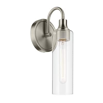 Kichler Lighting Kavi 13" 1-Light Wall Sconce with Clear Glass in Brushed Nickel