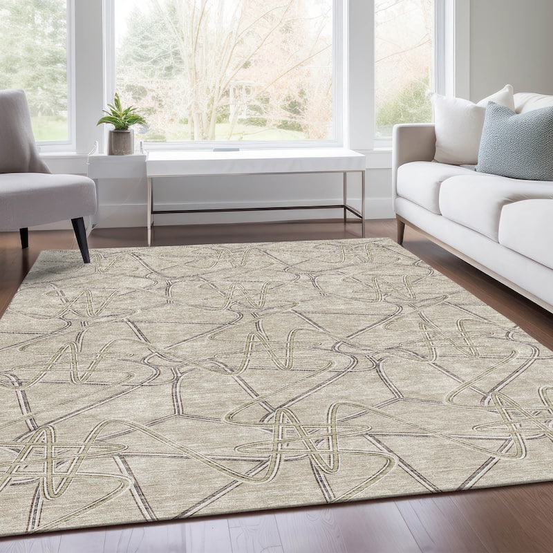 Premium Washable Super Soft Modern Maze Mayfield Rug