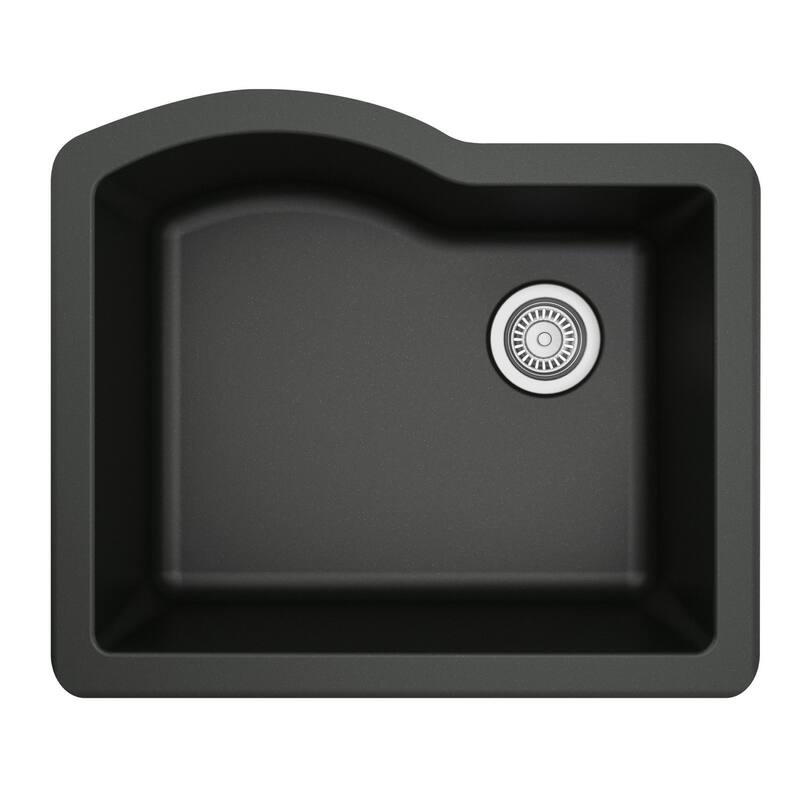 Karran Undermount Quartz 24 in. Single Bowl Kitchen Sink Kit