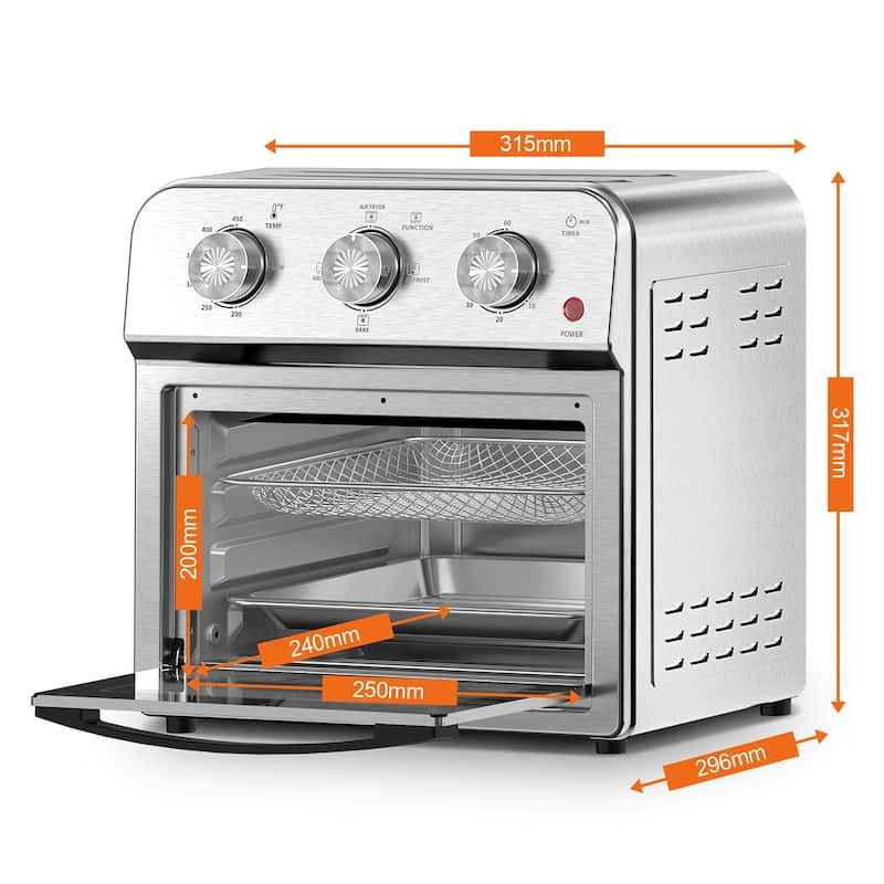 Family Size Air Fryer Toaster Oven Combo,13QT,360°Hot Air Circulation for Healthy Oil-Free Cooking