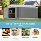 preview thumbnail 37 of 50, Patiowell 10' x 12' &10' x 14' Metal Outdoor Storage Shed with Floor Frame for Garden, Backyard, Patio