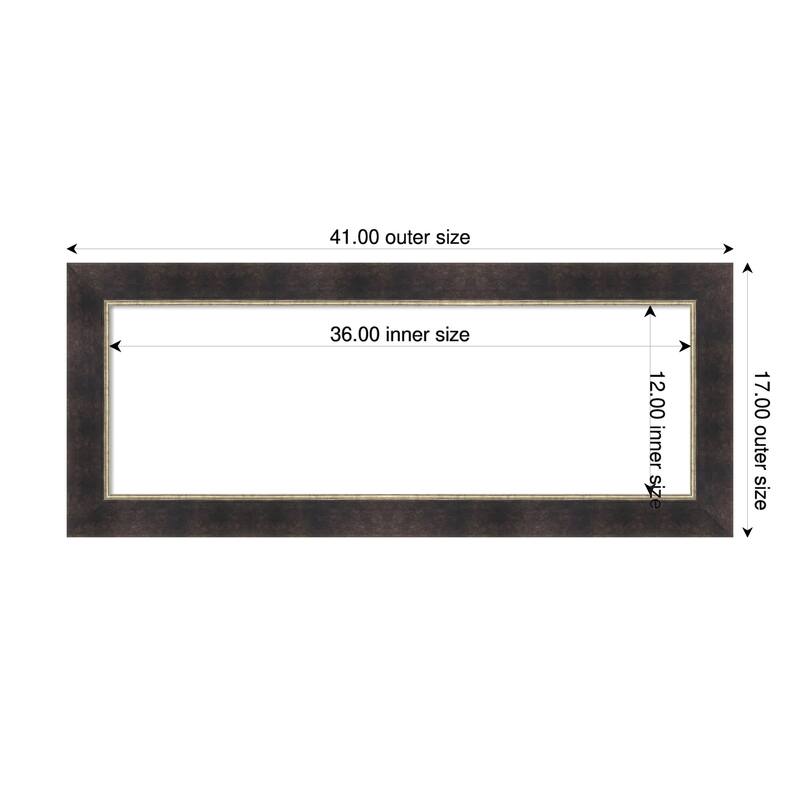 Odin Antique Bronze Framed Dry Erase Magnetic Board - 41 x 17 in