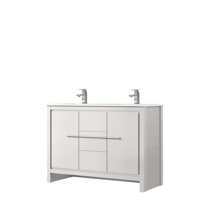Lafarre Bath Vanity Quartz Top, Sink and Chrome Faucet