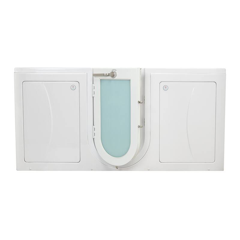 Ella Big4Two 36"x80" Hydro&Air&Foot Massage Acrylic Two Seat Walk-In-Bathtub, Outward swing Door, No Faucet, 2" Dual Drain