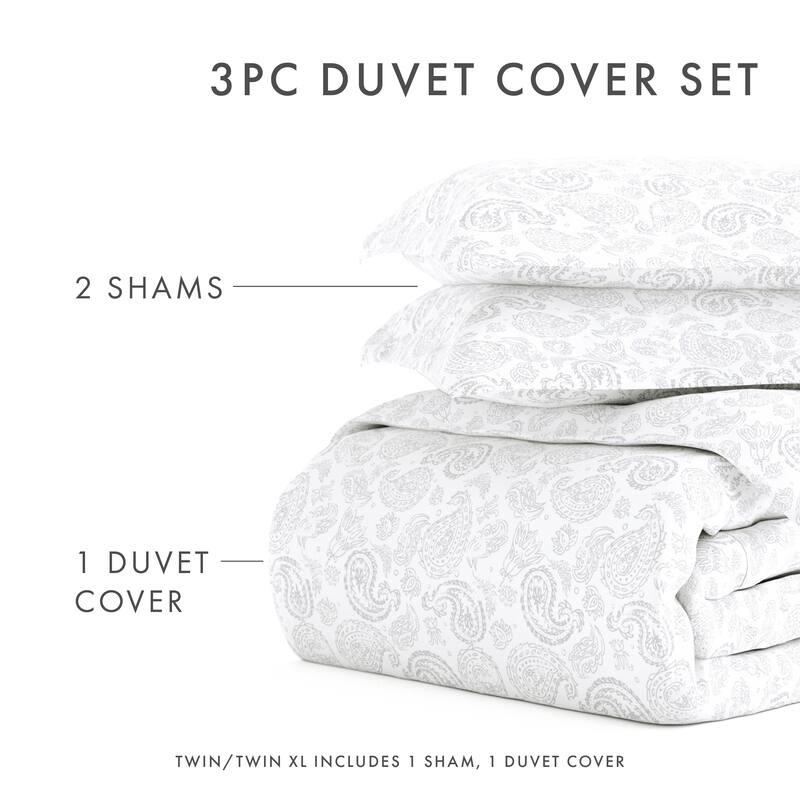Becky Cameron Coarse Paisley 3 Piece Duvet Cover Set