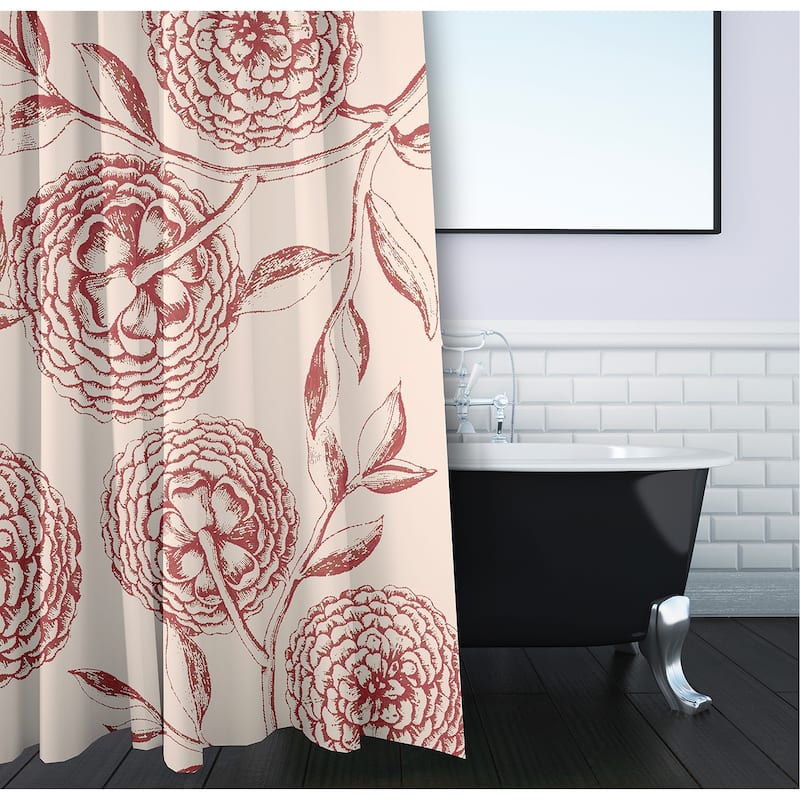 Antique Flowers Shower Curtain