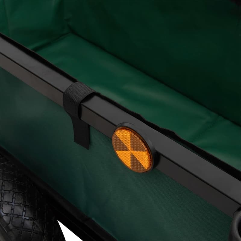 vidaXL Fishing Trolley Black Steel - 34.3" x 14.6" x 32.3"