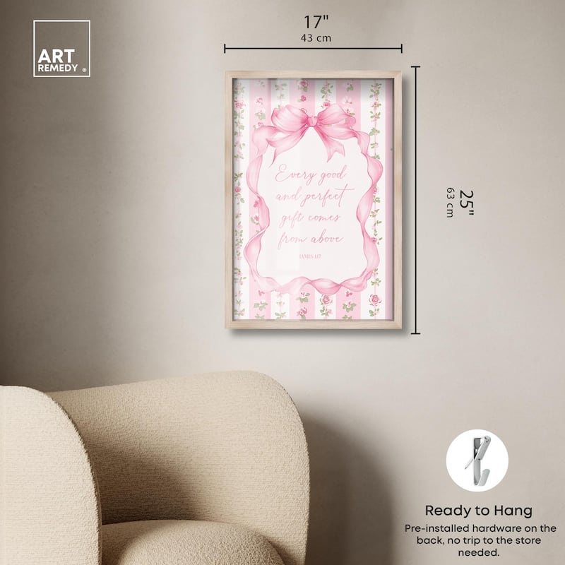 Good and Perfect Gift Bow Shadowbox by Art Remedy