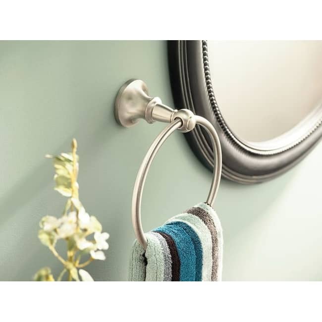 Moen 6" Towel Ring with Concealed Mounts from the Vale Collection