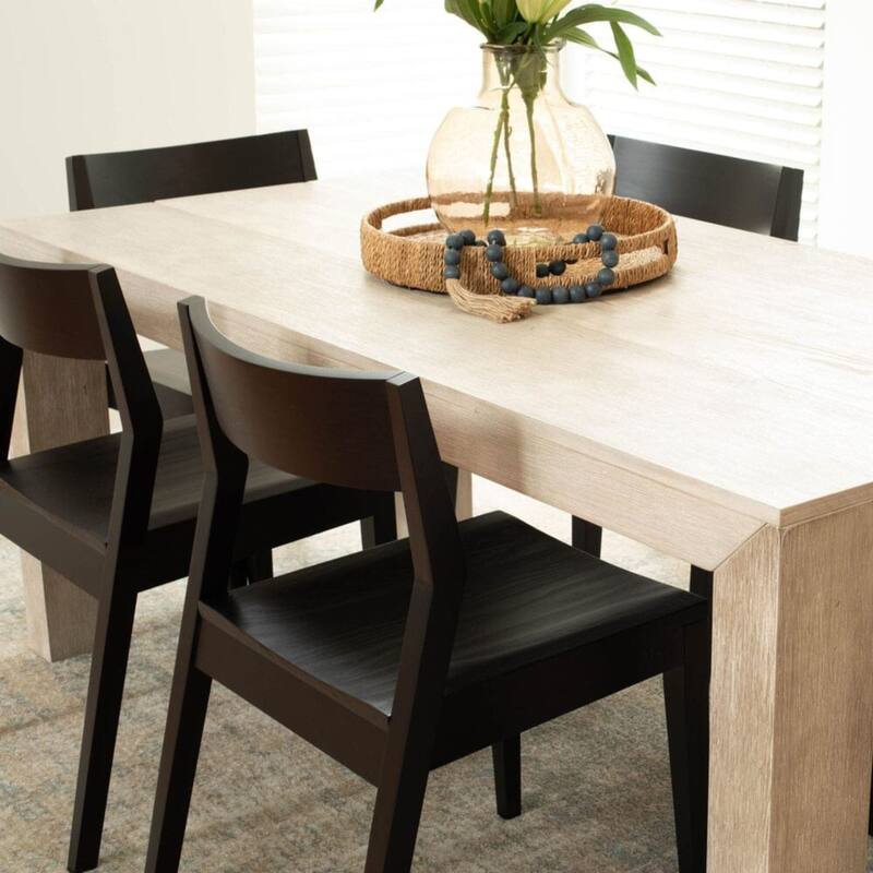 Plank and Beam Modern Solid Wood Dining Chair - Set of 2
