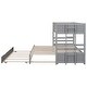 preview thumbnail 17 of 16, Twin over Pull-out Bunk Bed with Twin Trundle, Convertible Design, Full-length Guardrail