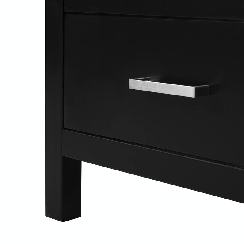 36"/30" Bathroom Vanity with Ceramic Sink, Soft-Close Doors, Double Storage Shelves & Divided Drawer