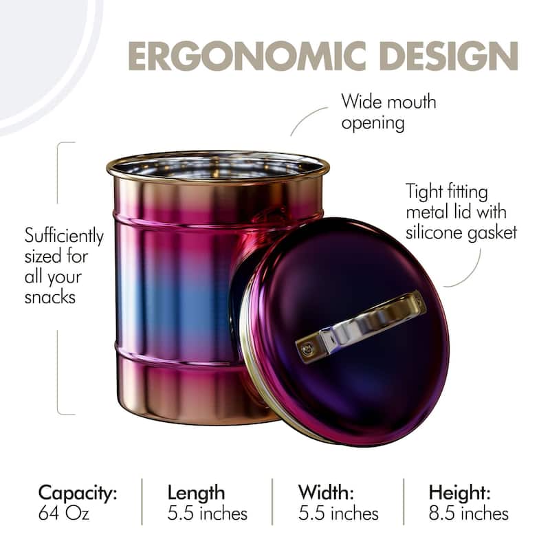 Amici Home Rainbow Metal Canister