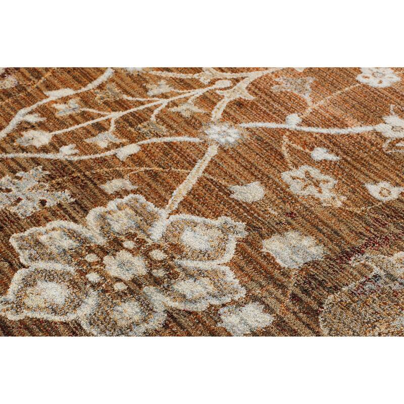 Anna Collection Floral Medallion Area Rug