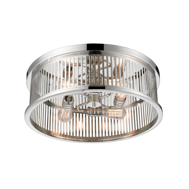 Z-Lite Camellia 4 Light 20" Wide Flush Mount Drum Ceiling Fixture