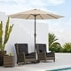 preview thumbnail 57 of 76, 9-ft Patio Market Umbrella with Tilting Pole, Waterproof & Breathable Canopy
