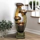 preview thumbnail 1 of 10, 40in Modern Indoor Water Fountain w/Lights Waterfall Feature for Home grey
