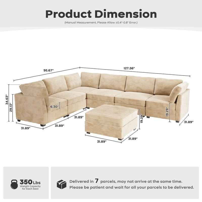 OVIOS Cloud-Like L-Shaped Sofa