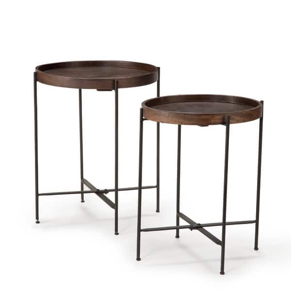 Cassidy Mango Tray Top 2 Piece Accent Table Set By Greyson Living On Sale Overstock 17350999
