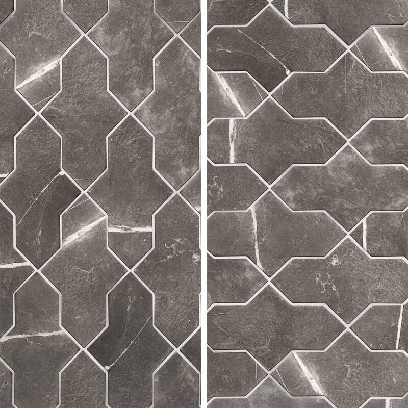 Merola Tile Istanbul Shield Night 2-3/8" x 8-1/4" Porcelain Floor and Wall Tile