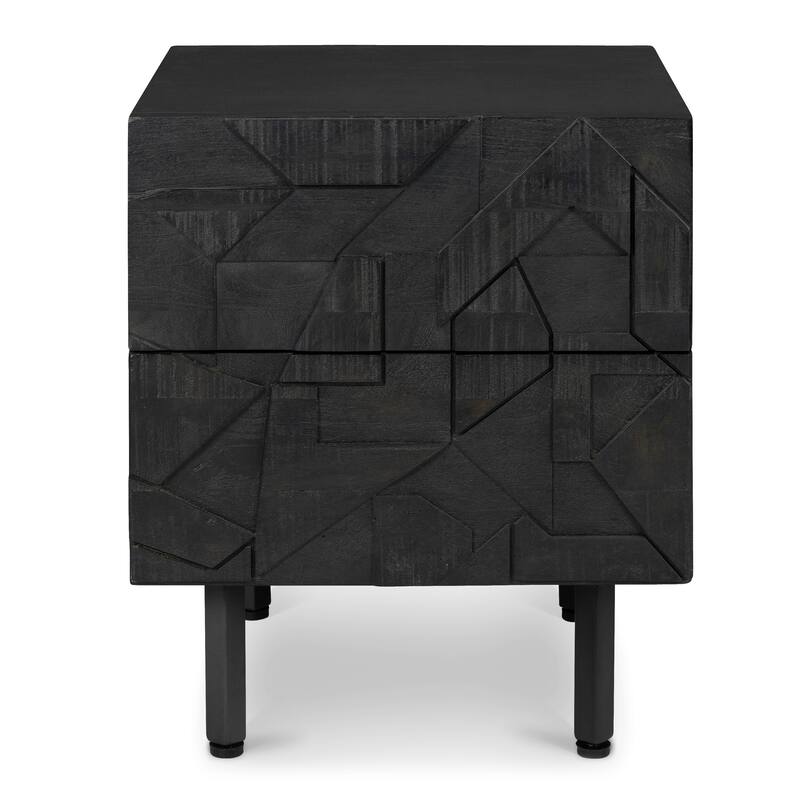 Poly and Bark Geo Nightstand - Smoke