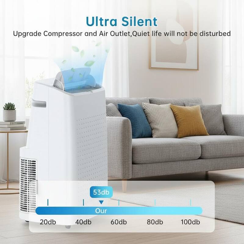 15,000 BTU Portable Air Conditioner, with Dehumidifier, Fast Cooling to 850 Sq.Ft.