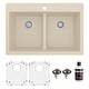 preview thumbnail 58 of 74, Karran 33" Top Mount Double Equal Bowl Quartz Kitchen Sink Kit - 33" x 22" x 9"